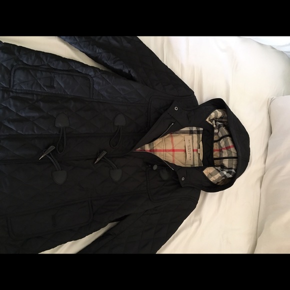 Burberry Brit Quilted Toggle Button Coat with Hood - Picture 4 of 4